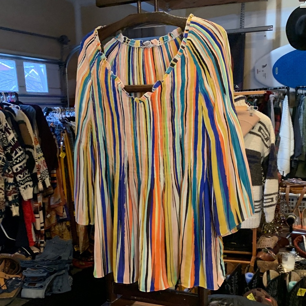 Multicolor Striped Tunic Top